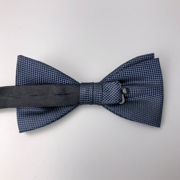 BNWT Simons Navy Blue 100% Silk Bow Tie - Picture 3 of 4